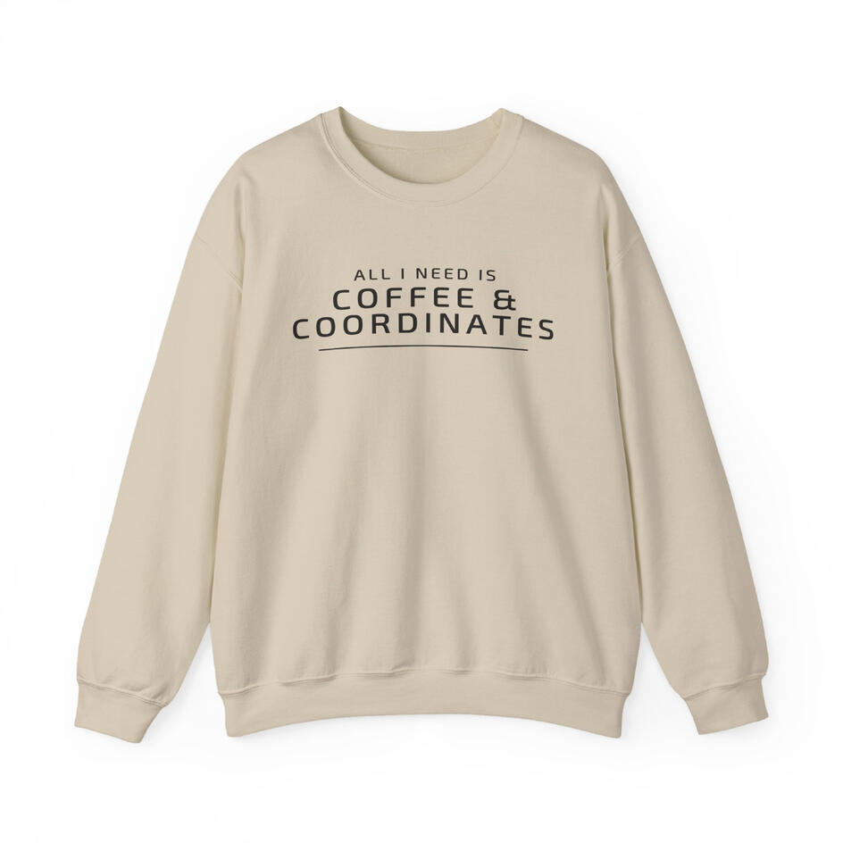 Coffee &amp; Coordinates Crew Neck Sweatshirt $40.00